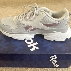 Reebok Gray and White Sneakers